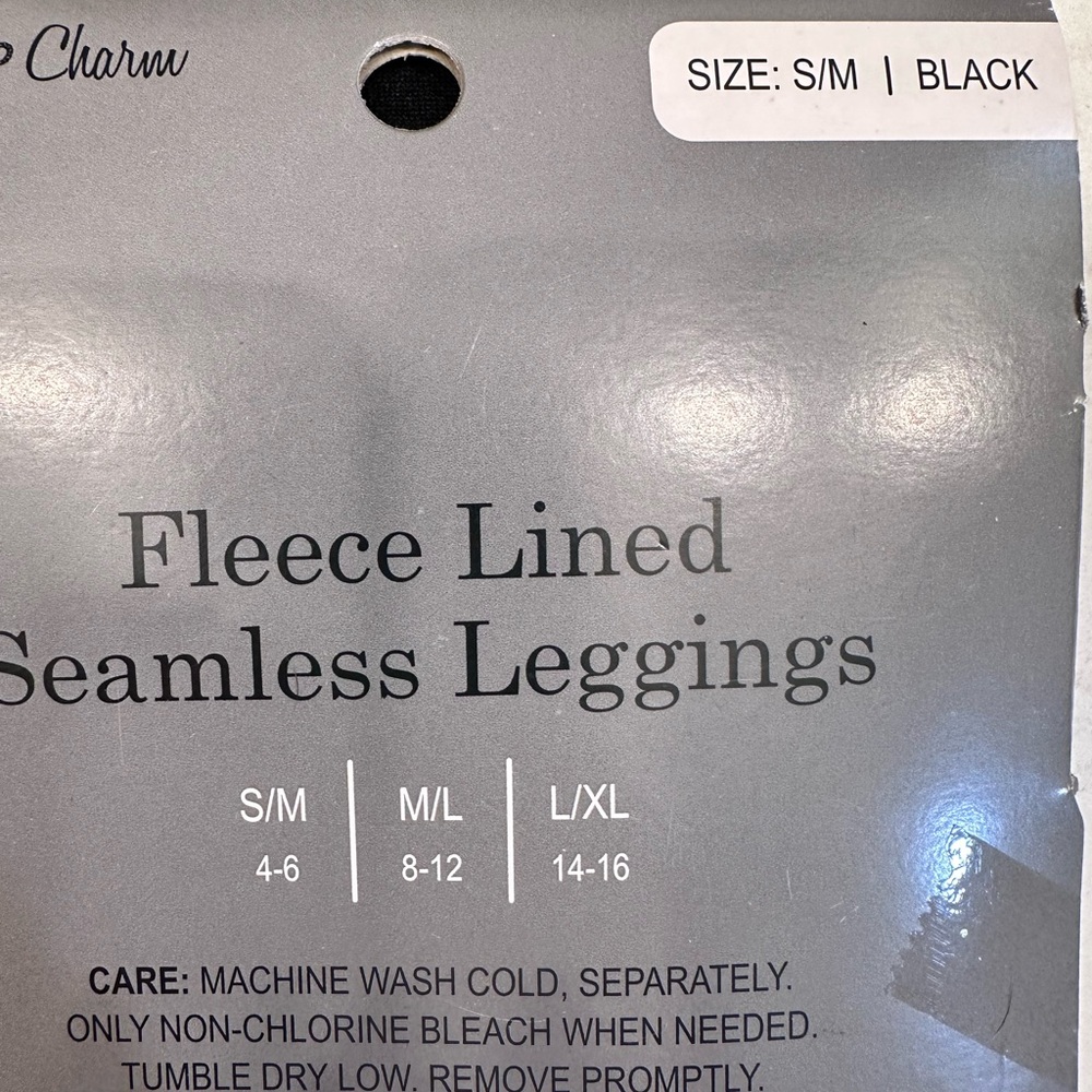 Black Fleece Lined Leggings - Picture 5 of 7